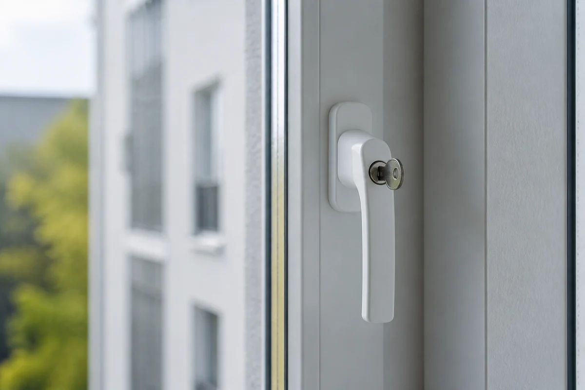 Abschließbarer Fenstergriff: kleine Nachrüstung, spürbarer Widerstand
